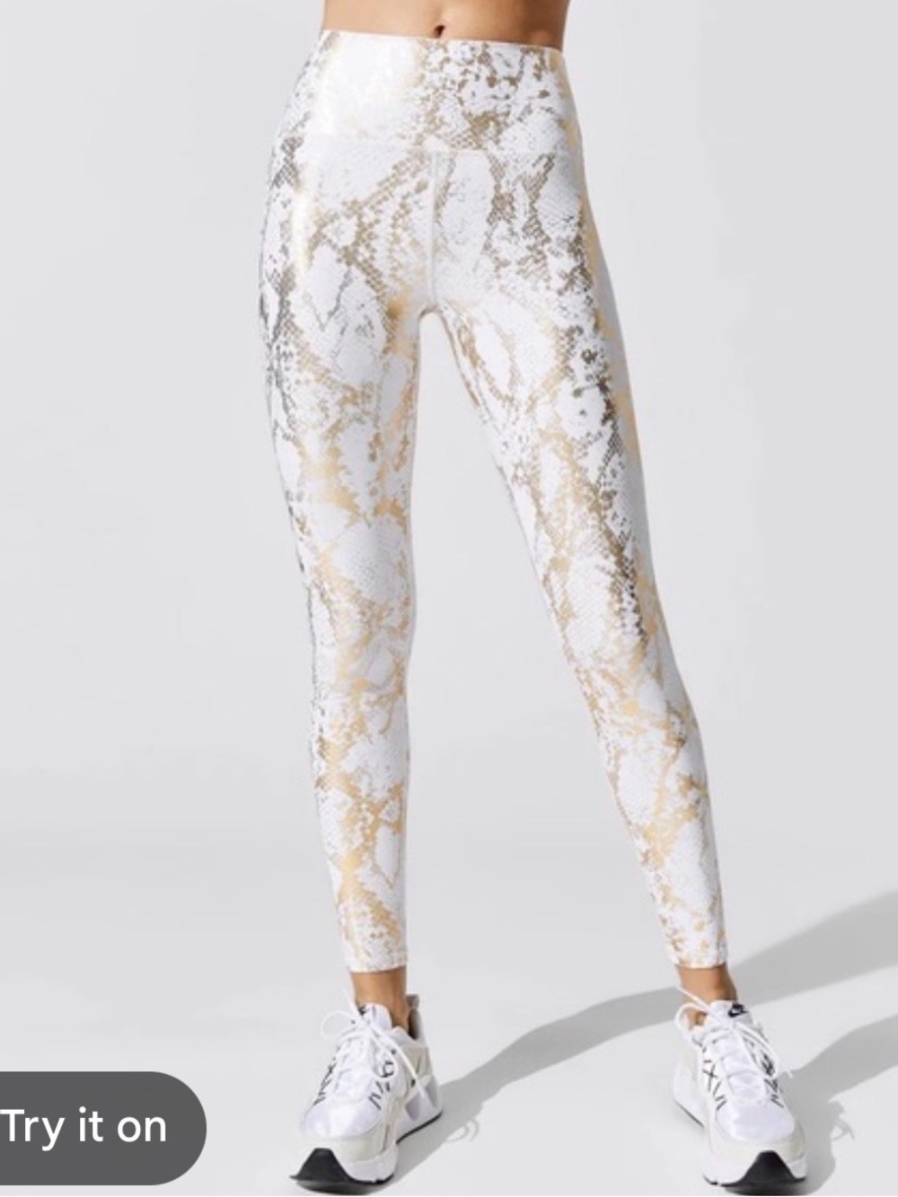NWT The Metallic Snake High Rise Legging Carbon38 Size Large